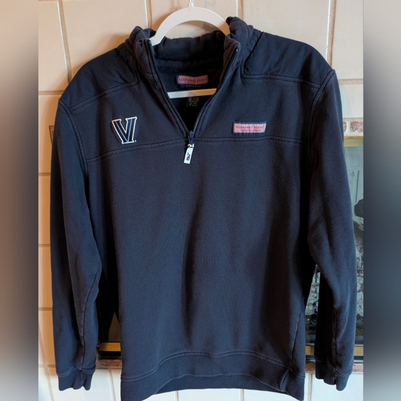 Villanova Vineyard Vines Navy Blue 1/4 Zip Pullover Size S - Picture 1 of 5